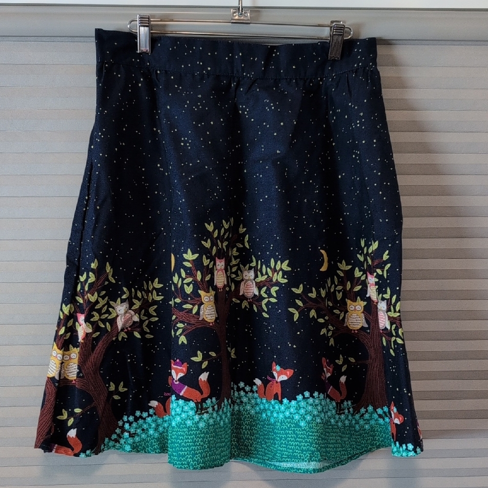 Retrolicious Woodland Creatures A-Line Skirt